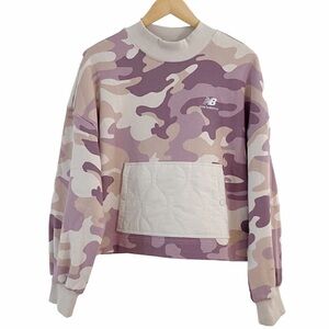 New Balance Women's Camouflage Sweater - Pink and Beige small